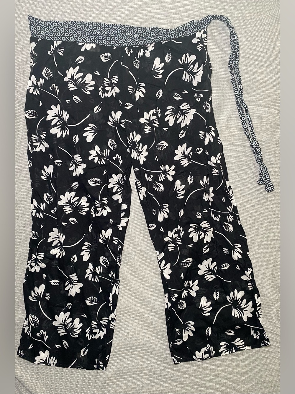 La Blanca Women's Palazzo Pant Side Tie Swimsuit Cover Up Sz S Cotton